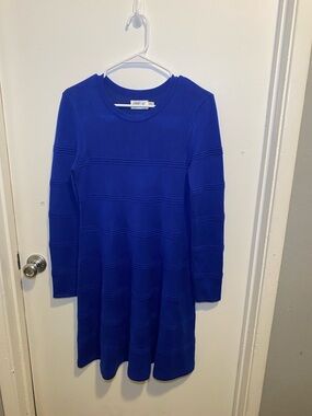 Eliza J Girls' Cobalt Blue Knit Long-Sleeve Dress